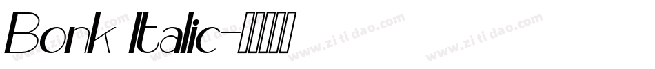 Bonk Italic字体转换